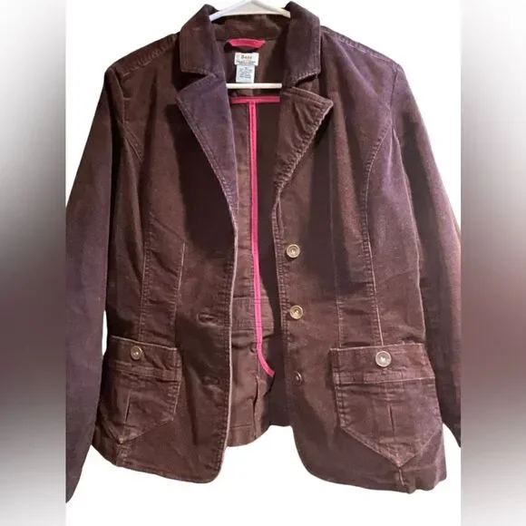 Bass Jeans Women’s Purple Corduroy Blazer Jacket Size Medium - Picture 3 of 6